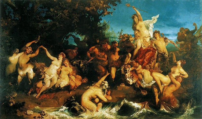 Hans Makart Der Triumph der Ariadne, Entwurf fxr den Vorhang der Komischen Oper im Ringtheater in Wien. oil painting picture
